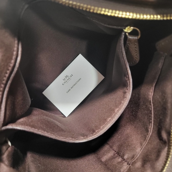 NWOT CoachCoach Brown Signature Coated Canvas and Leather Trim Messenger Bag - Picture 4 of 7